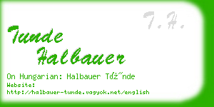 tunde halbauer business card